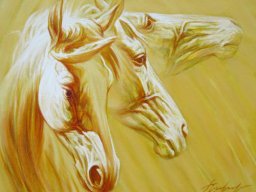 Horses set free I 38x46 cm